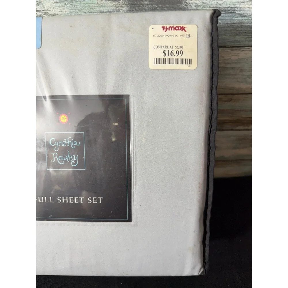 Cynthia Rowley Full Sheet Set Gray New Extra Deep Pocket 4 Piece Microfiber NEW